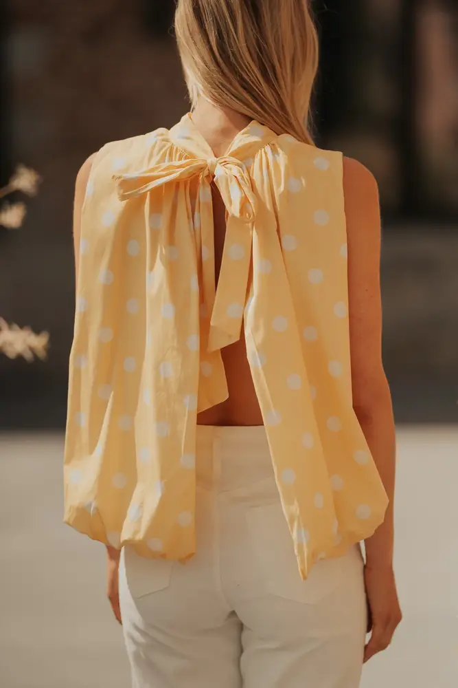 Blouse jaune à pois DUNE