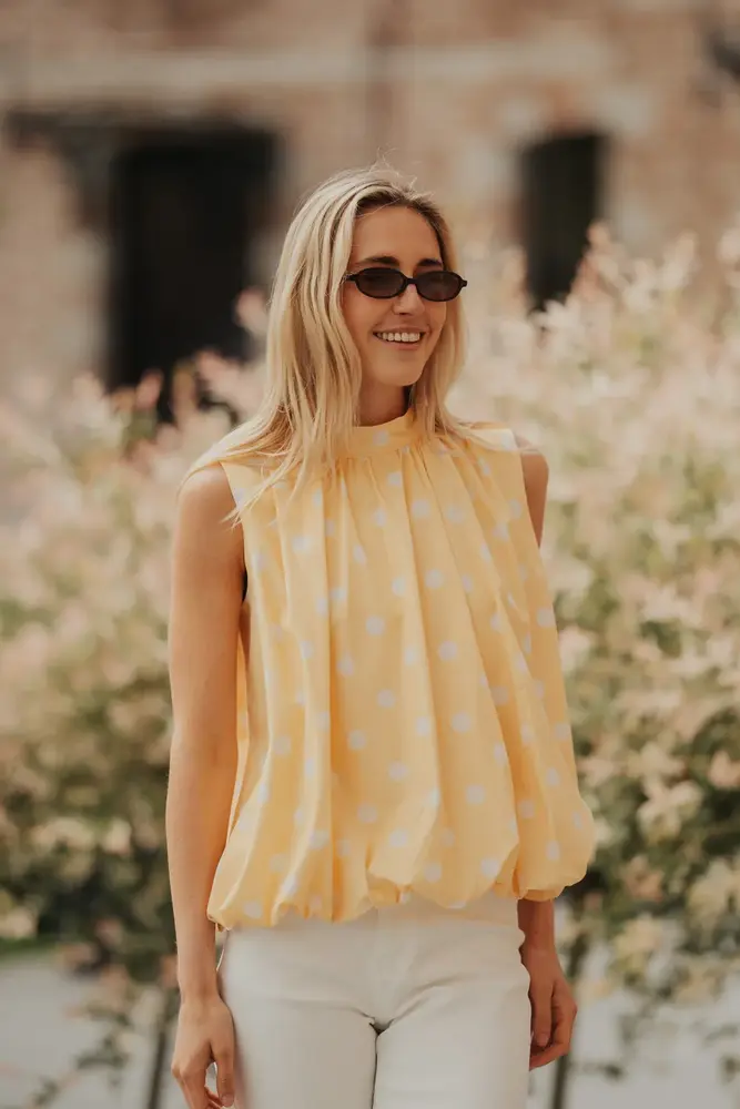 Blouse jaune à pois DUNE