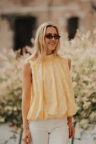 Blouse jaune à pois DUNE