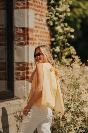 Blouse jaune à pois DUNE