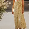 Longue robe jaune MANGO