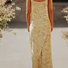 Longue robe jaune MANGO