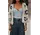 Gilet crochet bleu ciel NAEL