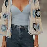 Gilet crochet bleu ciel NAEL Gilet crochet bleu ciel NAEL