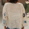 Gilet crochet bleu ciel NAEL Gilet crochet bleu ciel NAEL