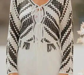Gilet en crochet noir NOX