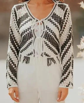Gilet en crochet noir NOX