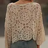 Blouse en crochet beige AZIEL