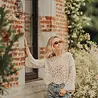 Blouse en crochet beige AZIEL