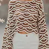 Blouse en crochet choco SOLEN Blouse en crochet choco SOLEN