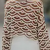 Blouse en crochet choco SOLEN Blouse en crochet choco SOLEN