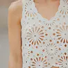 Blouse en crochet blanc NOELINE