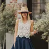 Blouse en crochet blanc NOELINE