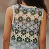 Blouse en crochet bleu BRUME Blouse en crochet bleu BRUME
