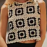 Blouse en crochet noir ELINA