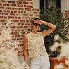 Blouse en crochet jaune NAIA