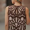 Blouse en crochet choco NAIA