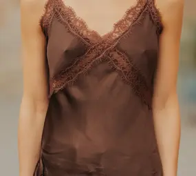 Top débardeur marron SIDONIE