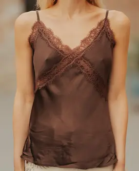 Top débardeur marron SIDONIE