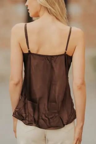 Top débardeur marron SIDONIE