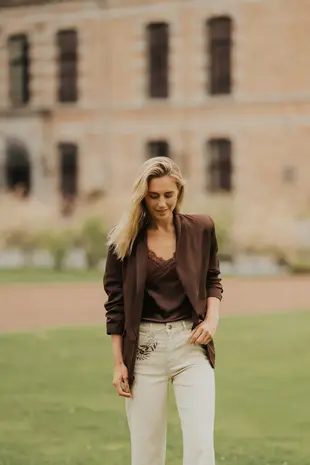 Top débardeur marron SIDONIE