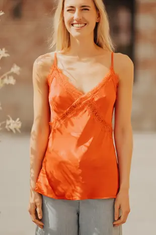 Top débardeur rouge SIDONIE