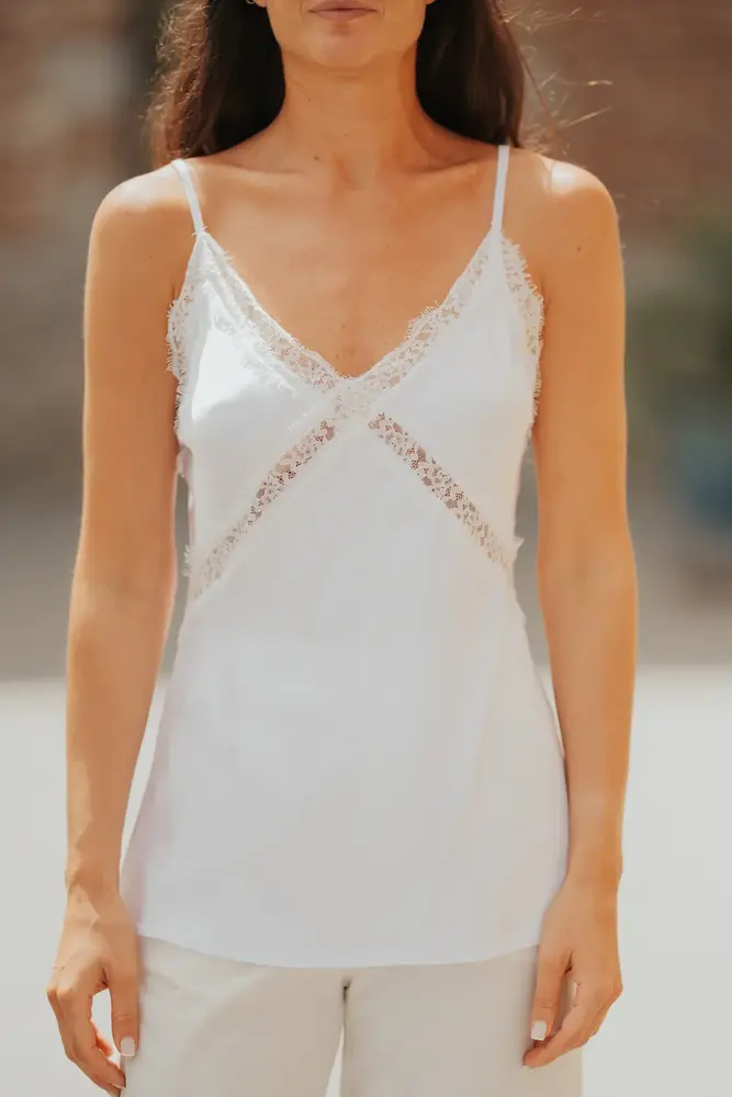 Top débardeur blanc SIDONIE Top débardeur blanc SIDONIE