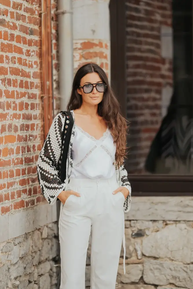 Top débardeur blanc SIDONIE Top débardeur blanc SIDONIE