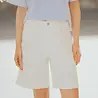 Bermuda en jean blanc taille haute VICTUS