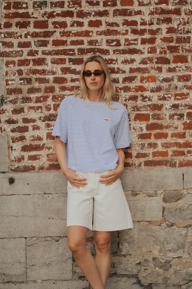 Bermuda en jean blanc taille haute VICTUS