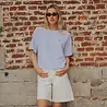 Bermuda en jean blanc taille haute VICTUS