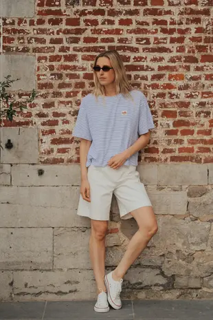 Bermuda en jean blanc taille haute VICTUS