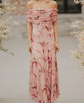 Longue robe rose ORIANE