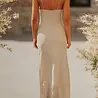 Robe Midi Beige Pailletée Col Cascade DIVIA Robe Midi Beige Pailletée Col Cascade DIVIA