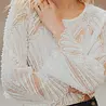 Blouse à perles blanc NOVA