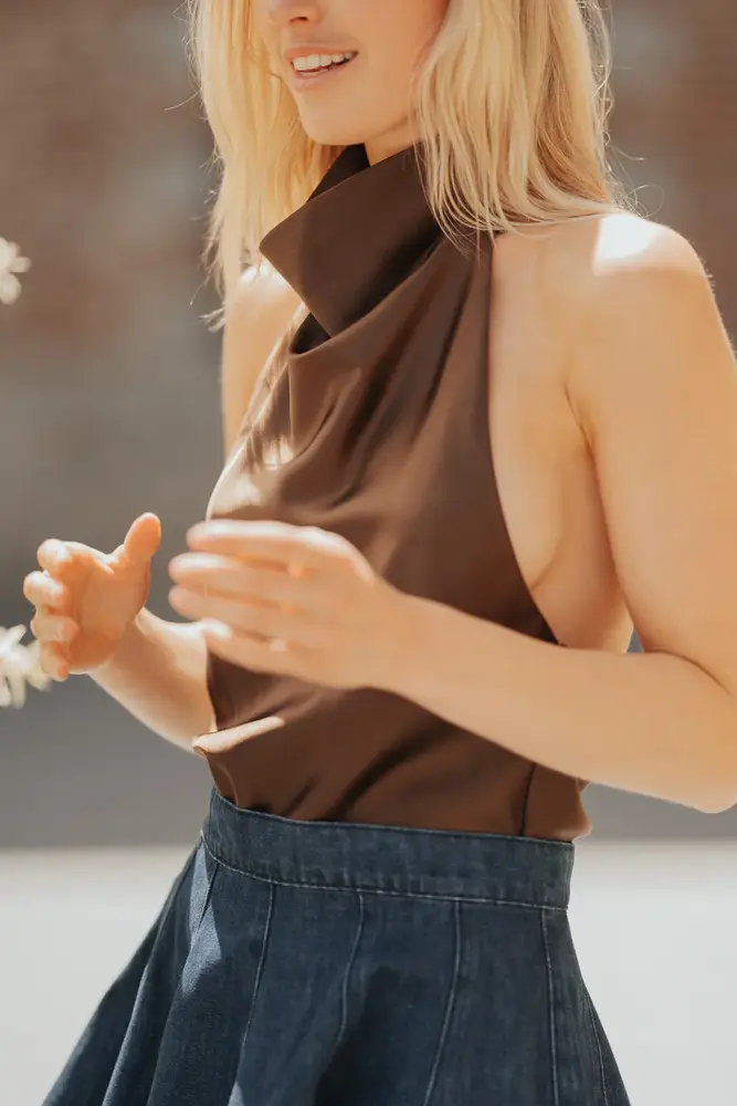 Top marron KAELYS