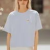 T-shirt rayé bleu ciel et blanc oversize COLETTE