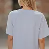 T-shirt rayé bleu ciel et blanc oversize COLETTE