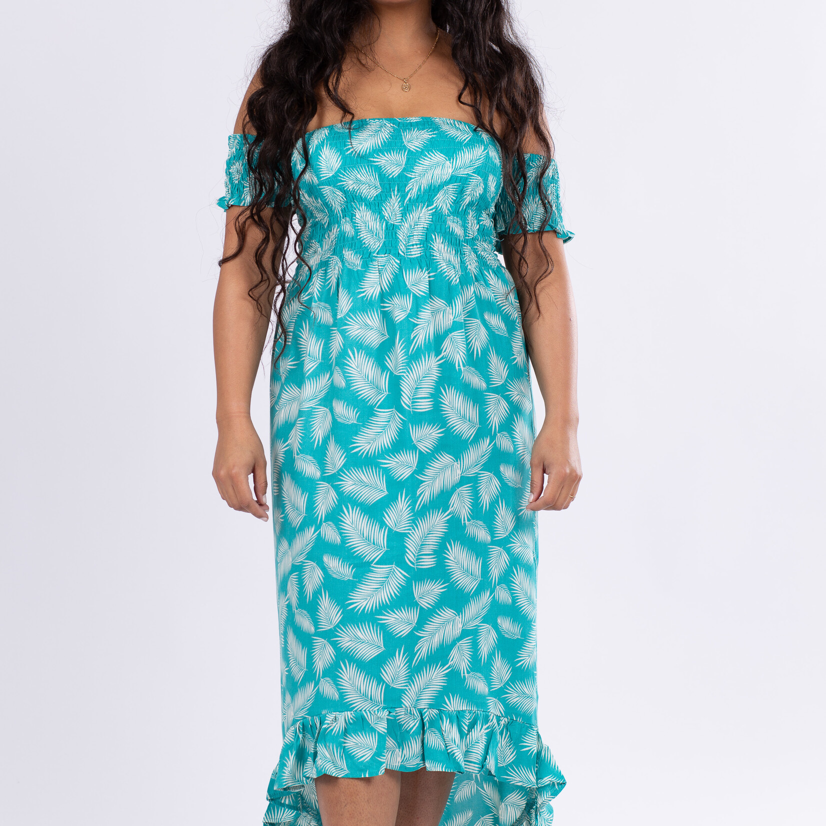 Women maxidress Blue Palm