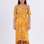 Women maxidress Yellow Print