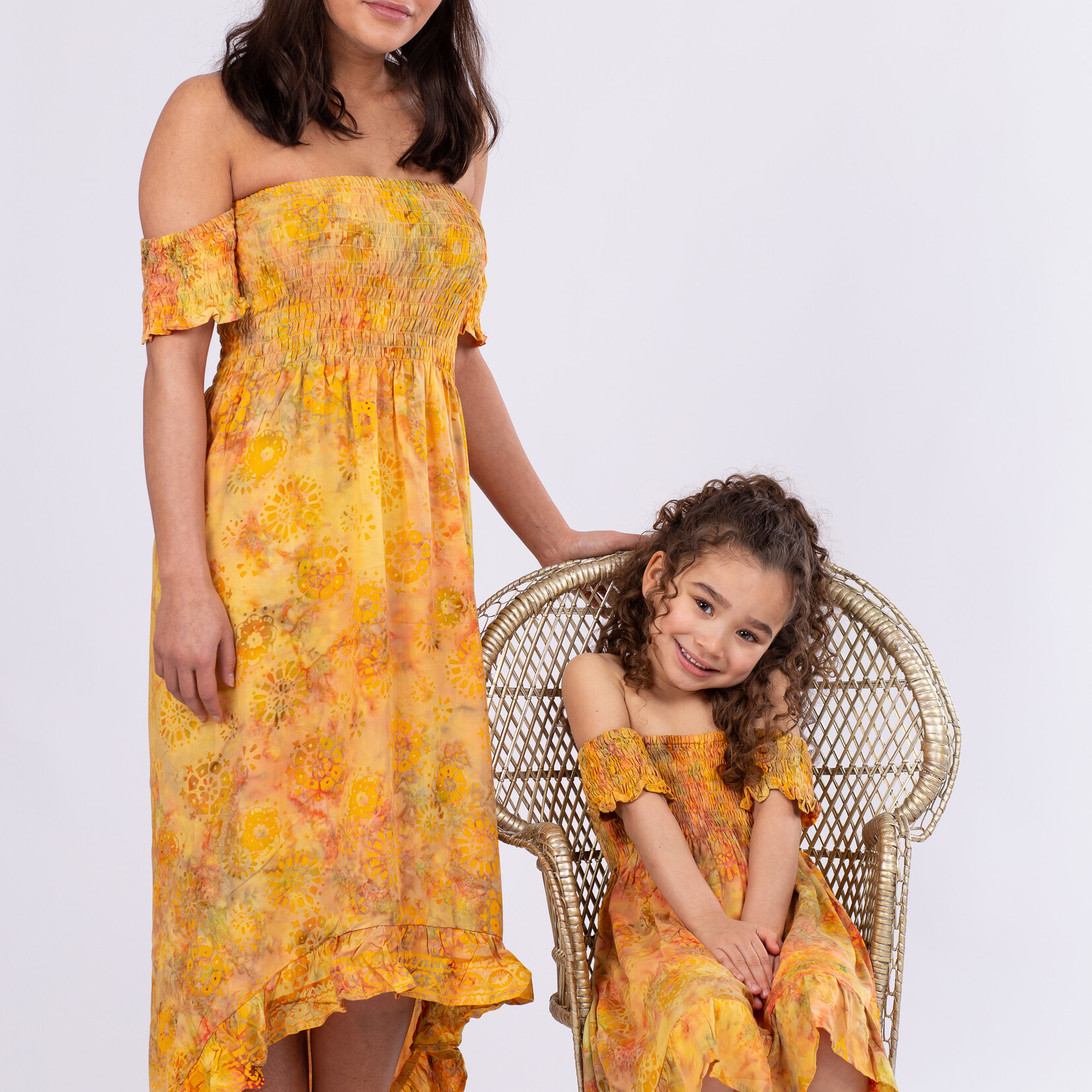 Women maxidress Yellow Print
