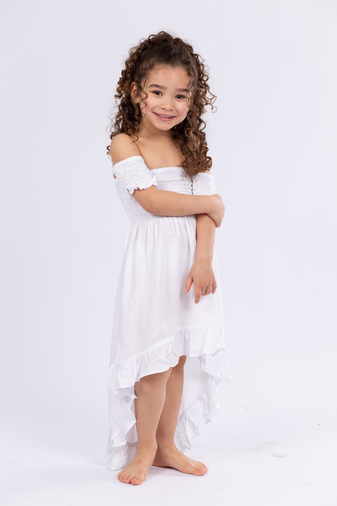 childrens white maxi dress