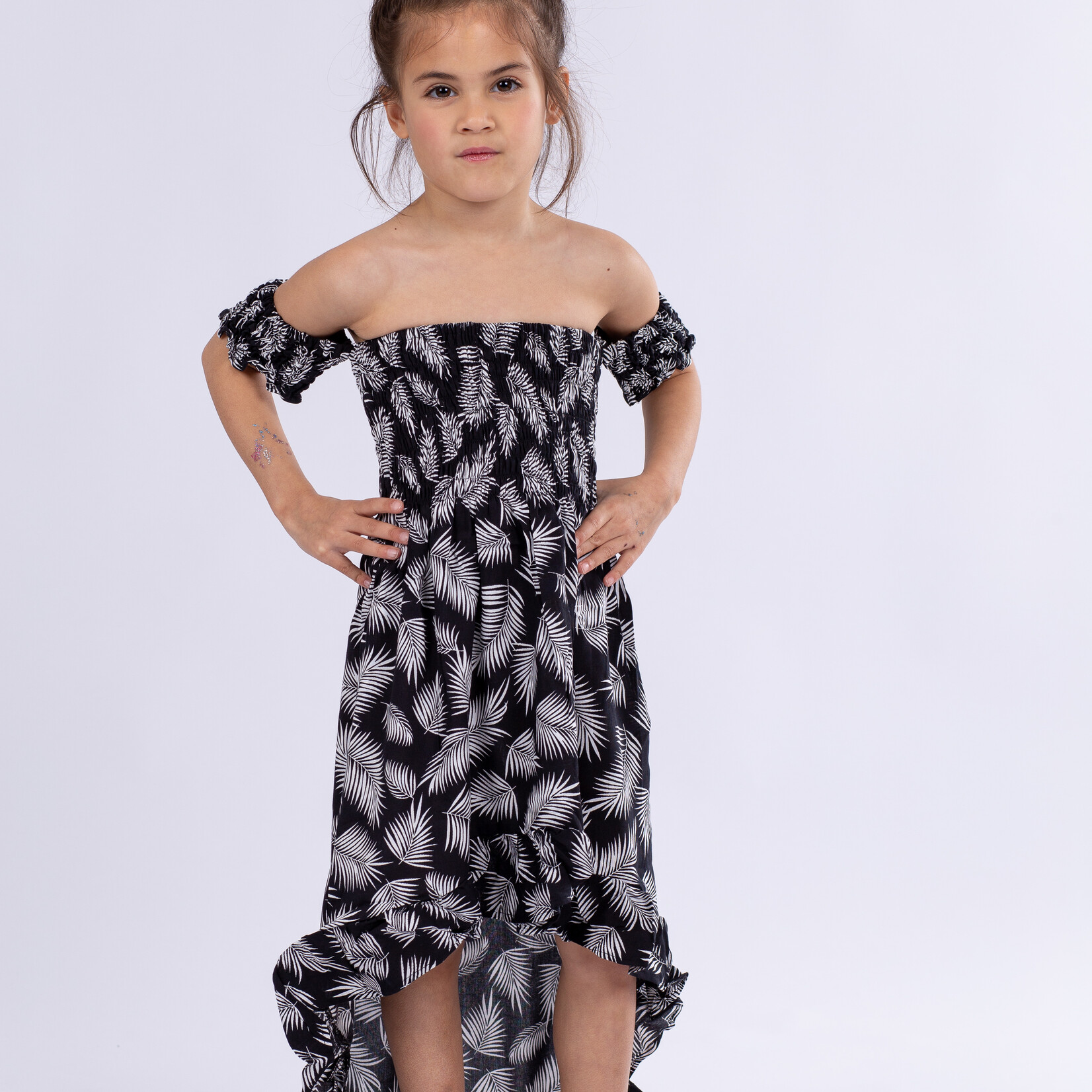 Kids maxidress Black Palm