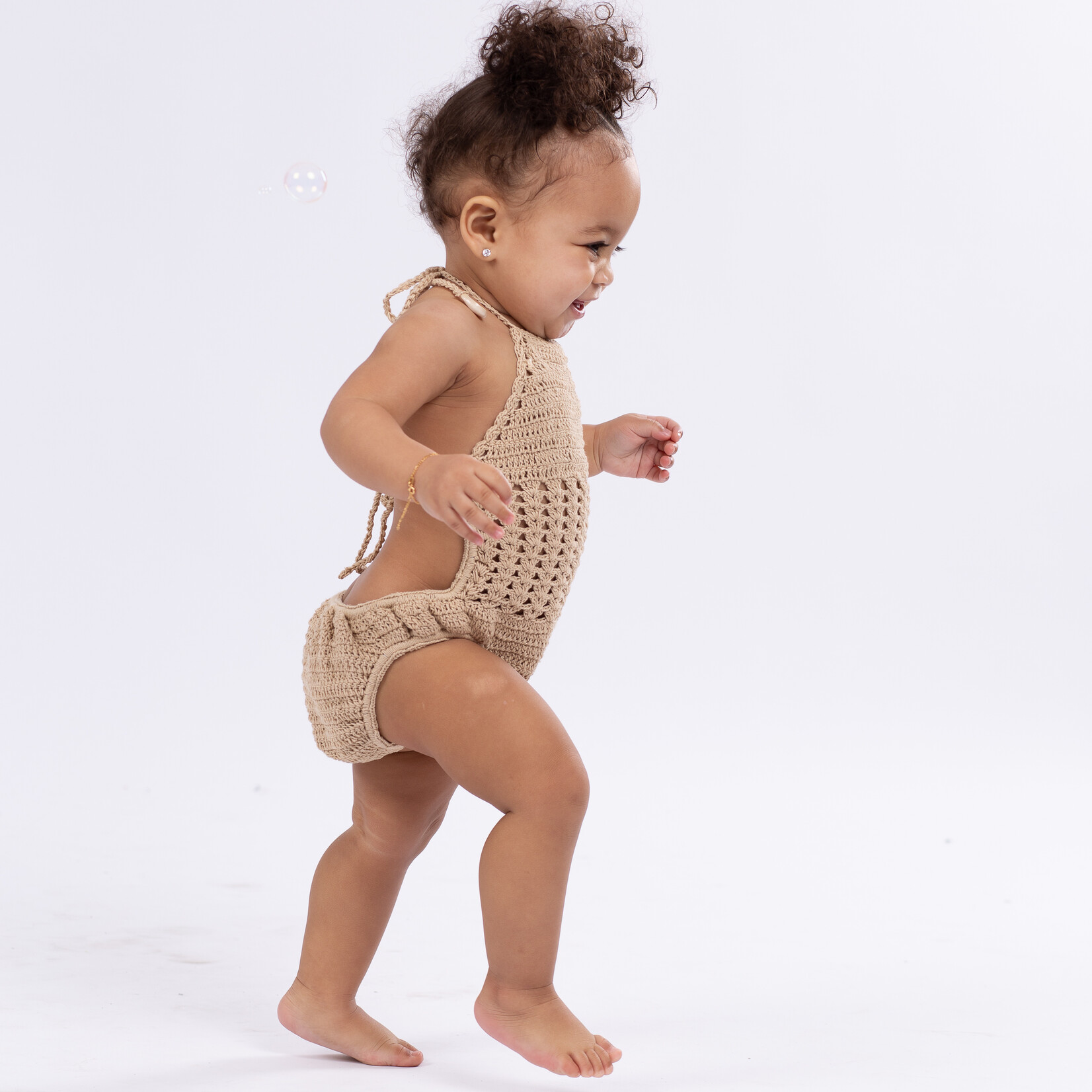 Mermaid Shell Onepiece Beige