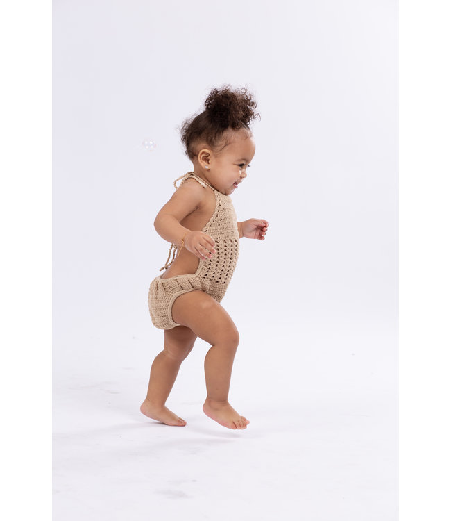 Mermaid Shell Onepiece Beige