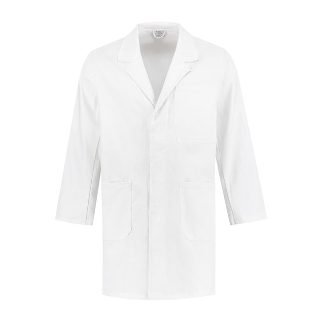 witte stofjas 100% katoen werkkleding.com