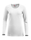 Dames t-shirt lange mouw Carolina van Clique Kleur: Wit (00)