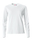 T-shirt met lange mouwen dames Clique Kleur: Wit (00), Maat: XS
