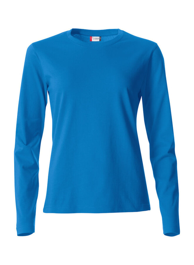 Basic longsleeve dames deals