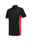 Tricorp Poloshirt Bicolor 202004 Maat: M, Kleur: Zwart/Rood